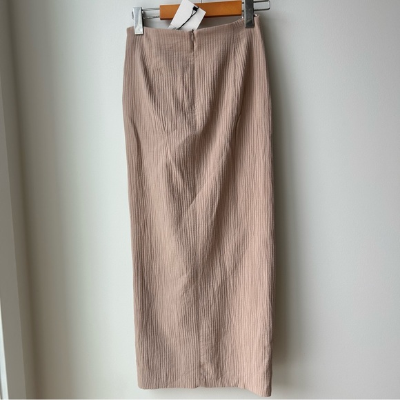 ZARA PIN HIGH-WAIST TEXTURED MIDI SKIRT WITH KNOT - Picture 5 of 7